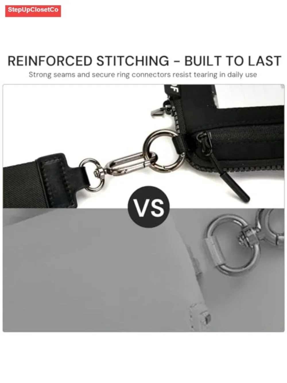 RFID Blocking Nylon Wristlet Wallet with ID Window & Lipstick Holder